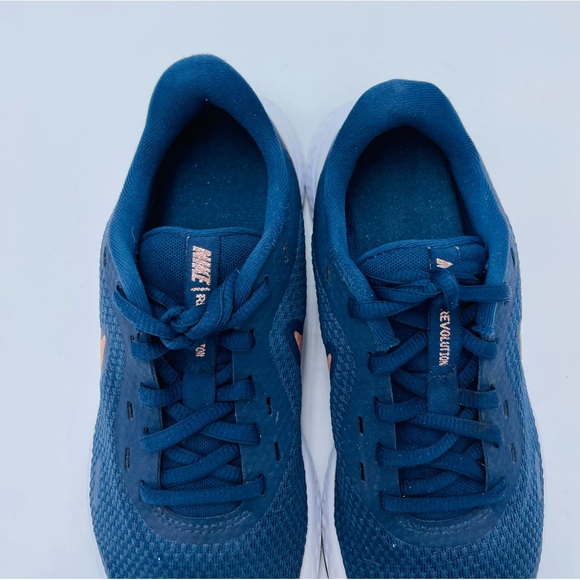 Nike Blue Youth Kids Revolution Sneakers Athletic Shoes - Picture 6 of 9